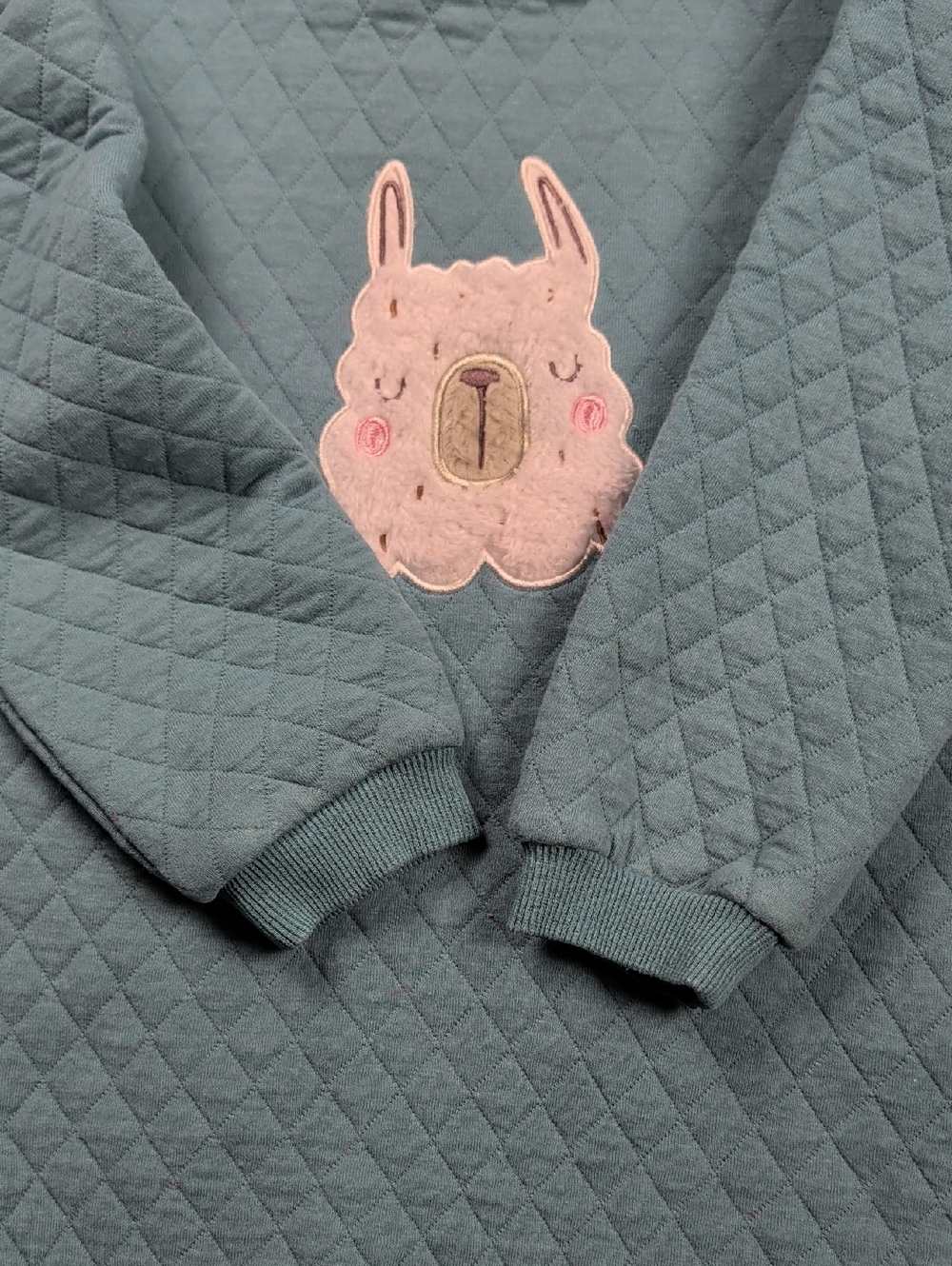 Deux Par Deux Girls Quilted Tunic Dress Turquoise Blue Size 6 - Picture 10 of 11